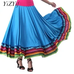 Női Folklorico Táncszoknyák Swing Szoknyák Teljes körû Spanyol Folklór Mexikói Flamenco Néptánc Színpadi fellépõ jelmez