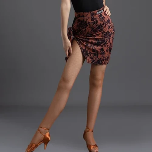 Hoa La Tinh Váy Nữ Tập Dancewear Sân Khấu Trang Phục Phòng Khiêu Vũ Thực Hành Mặc Quần Áo Thiết Kế Cột Dây Nhảy Salsa Bộ Trang Phục DL8580