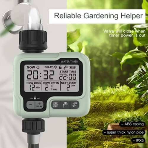 Eshico HCT-322 automātiskais ūdens taimeris dārza digitālās apūdeņošanas mašīnas inteliģents smidzinātājs izmantošanai ārpus telpām, lai ietaupītu ūdeni un laiku