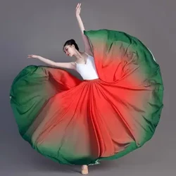 360-720 graders flamencodansist Gradientskjørt for kvinner Sceneopptreden Klassisk danseskjørt