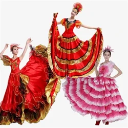 Phụ Nữ Tây Ban Nha Đầm Flamenco Váy Khiêu Vũ Trang Phục Tây Ban Nha Giang Hồ Váy Bigdance Hoa Điệp Khúc Diễn Sân Khấu Mặc Cho Người Phụ Nữ