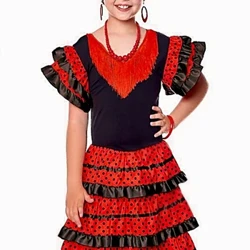 Sevillanas haljina za djevojčice, tradicionalna španjolska haljina za flamenko ples za djevojčice, haljina za flamenko travanj Sevilla Fair Performance Dance Dar Božić