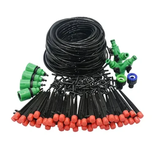 Sistema di irrigazione a goccia fai-da-te Kit di irrigazione automatica Timer per irrigazione Tubo da giardino Set di attrezzi da giardino con gocciolatore regolabile
