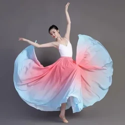 360/540/720 fokos flamenco táncelőadói gradiens szoknya nőknek színpadi előadásra klasszikus táncos gyakorlószoknya