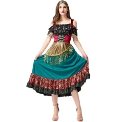 Flamenco Giang Hồ Đầm Waltz Vũ Điệu Tango Thể Hiện Halloween Dân Gian Thầy Bói Giang Hồ Trang Phục Carnival Bộ Trang Phục Cho Phụ Nữ Trưởng Thành Cô Gái