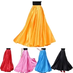 10 mau waihoʻoluʻu no ka hana ʻana i nā ʻaʻahu hula Bally no ka wahine ʻōpio Nui Swing Satin Silk Gypsy Spanish Flamenco Skirt