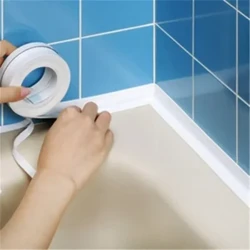 Banyo Su Geçirmez Duvar Çıkartmaları Sızdırmazlık Bantları PVC Kalafat Şerit Kendinden Yapışkanlı Su Geçirmez Duvar Etiket Lavabo Kenar Bandı