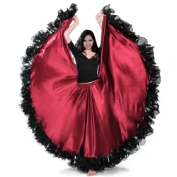 Lễ hội đấu bò Tây Ban Nha Biểu diễn múa Flamenco Váy dành cho nữ Ngọn lửa chất lượng cao Hoa Plus Kích thước Phòng khiêu vũ Váy nữ