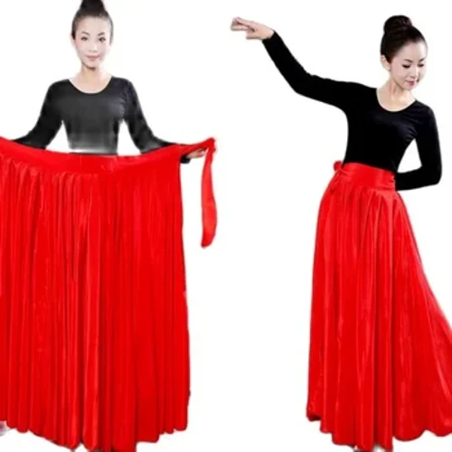 Tibetaanse dans grote rok oefenrok Mongoolse Xinjiang dans zigeunerjurk Manton Flamenco Spaans