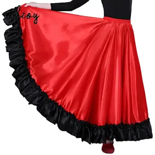 Trẻ Em Bé Gái Tây Ban Nha Múa Bò Váy Đu Lớn Cổ Điển Giang Hồ Flamenco Vũ Công Thực Hành Trình Diễn Trang Phục Múa Bụng Quần Áo
