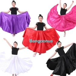 Fusta de flamenco pentru fete noi Rochie de dans spaniol Concurs de antrenament Costuri de performanță pentru cor pentru copii Fuste Flamengo