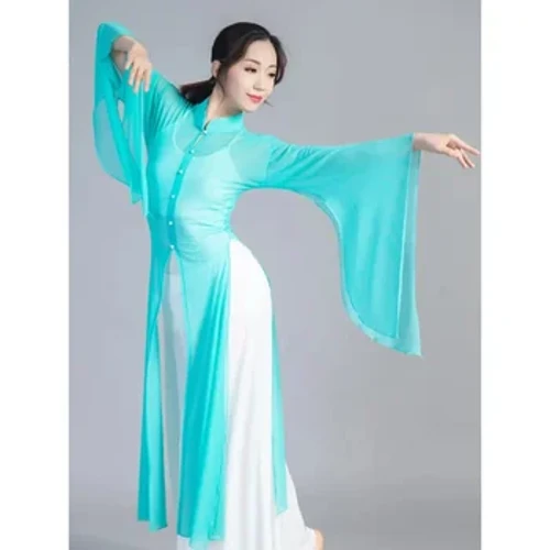 Üzüm gündogar garny tans köýnegi Hytaýyň “Cheongsam” ýüplügi gadymyýetiň nusgawy Hanfu formasy geýim aýal-gyzlaryň ýerine ýetiriş eşigi