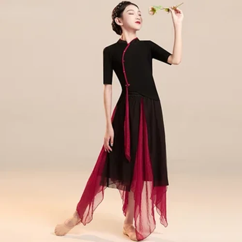 Thanh Lịch Dù Khiêu Vũ Quần Áo Trẻ Em Truyền Thống Trung Quốc Phong Cách Khiêu Vũ Cổ Điển Trang Phục Yangko Hanfu Đầm Diễn Sân Khấu