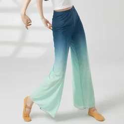 MAJI Mavazi ya Ngoma ya Kawaida Suruali Uchezaji wa Jukwaa Tabaka Mbili Gauze Onyesha Nguo za Watu Wazima Mwili Rhyme Nationan Dancer Trouser