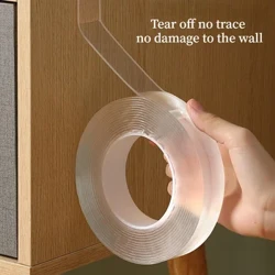 Fita nano face transparente à prova d'água, adesivos de parede reutilizáveis, resistentes ao calor, banheiro, decoração de casa, acessórios de cozinha