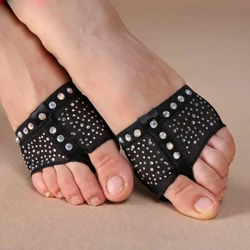 Inlaid Rhinestone Heel Protector Professionelle Ballet Danz Socken 1 Pair Bauch Danz Féiss String Toe Pad Bauch Danz Accessoiren