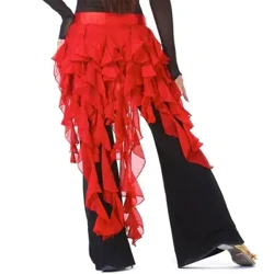 Fusta de dansatoare din Thailanda/India/Arab pentru femei, sexy, pentru dansul din buric, eșarfă de șold, curea înfășurată, fustă de dansatoare, costume de spectacol pentru femei, ciucuri