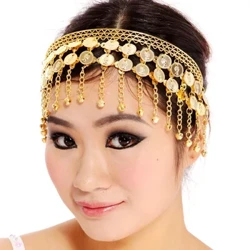 1 Máy Tính Nữ Múa Bụng Kẹp Tóc Đồng Tiền Tua Rua Giang Hồ Đầu Ấn Độ Biểu Diễn Múa Quần Áo Phụ Kiện Đầu Dây Xích