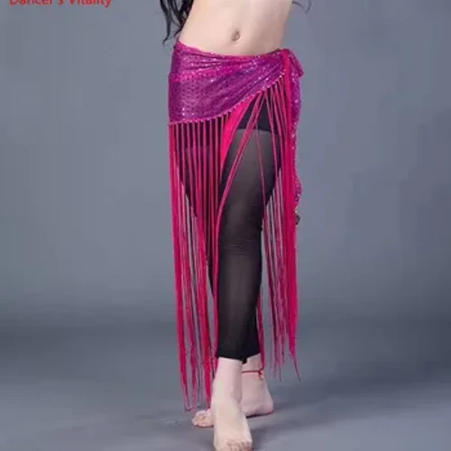 새로운 어린이 밸리 댄스 술 롱 스커트 오리엔탈 댄스 댄스 연습 엉덩이 스카프 9 색 무료 배송