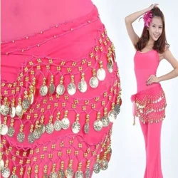 Moda danza del ventre catena in vita costume monete gonna cintura fascia per l'anca abbigliamento professionale per palcoscenico ragazze e donne abbigliamento da ballo CC9342