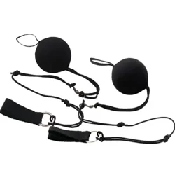 Bolas de corrente para dança do ventre, bolas ajustáveis ​​para performance em palco, véu de seda para dança do ventre, bola preta
