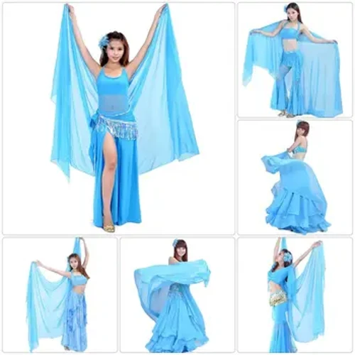 Belly Dance shifon katta parda ro'moli ayollar kestirib sharf o'rash belbog'i raqqosa yubka ayollar ko'rgazmasi kostyumlari Tailand/Hindiston/arab uchun