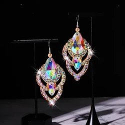 Múa Bụng Bông Tai Bling Handmade Trang Sức Pha Lê Chống Dị Ứng Thể Hiện Trang Phục Phụ Kiện Sang Trọng Chất Lượng Bạc Kim Cương Giả Mới