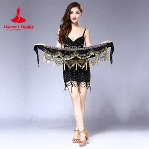 Phong Cách Mới Múa Bụng Trang Phục Nhung Đèn Lồng Đồng Tiền Vàng Múa Bụng Hông Khăn Choàng Nữ Múa Bụng Thắt Lưng