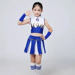 Kid Street Dance Hop Fir Kanner Cheerleader Uniform Schoul Meedchen Danz Kostümer Kanner Sports Concours Student Bühn Kleeder