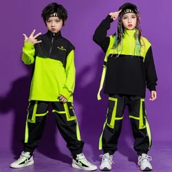Hiphop Trẻ Em Jazz Khiêu Vũ Đường Phố Trang Phục Áo Liền Quần Khiêu Vũ Cho Bé Trai Bé Gái Diễn Sân Khấu Thời Trang Trẻ Em Sàn Diễn Trang Phục