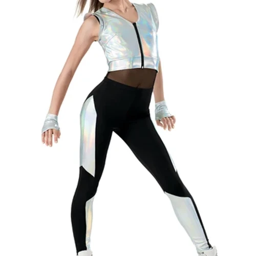 Izingubo Zokusebenza Zezingcezu Ezi-3 Zekhwalithi Ephezulu MJ Spacesuit Hip Hop Dance Costume StreetDance Wear
