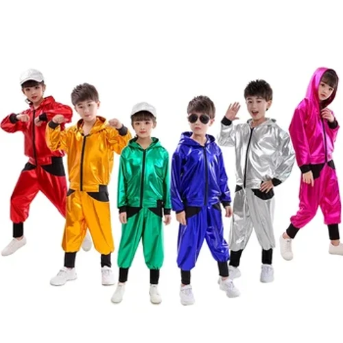 Bộ đồ hip-hop trẻ em Bộ đồ mùa thu hip-hop đẹp trai của bé trai Bộ đồ khiêu vũ Jazz thể thao đáp ứng bộ đồ thời trang