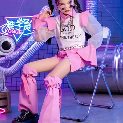Bộ đồ khiêu vũ Jazz Ngọt ngào mát mẻ cho các cô gái trình diễn sàn catwalk Quần áo biểu diễn thời trang Quần áo khiêu vũ đường phố mát mẻ hợp thời trang