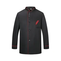 Đồng phục nhà bếp khách sạn cao cấp Professiona Áo khoác đầu bếp dài tay dành cho nam, lý tưởng cho dịch vụ ăn uống