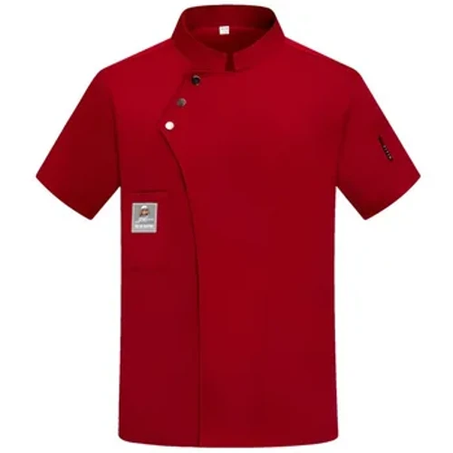 Uniforme de chef respirant à manches courtes pour hommes dans la restauration, la pâtisserie et les restaurants occidentaux
