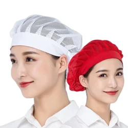 Wäiss Elastesch Atem Net Hut Kichen Aarbecht Hüts Kantine Restaurant Iessen Service Bäckerei Bäckerei Catering Kachkappen fir Fraen