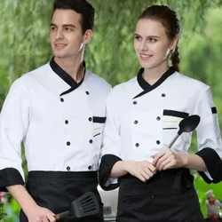 Mahabang Manggas para sa Mga Lalaki/Babae sa Restaurant Kitchen Food Service Winter Chef Work Uniform
