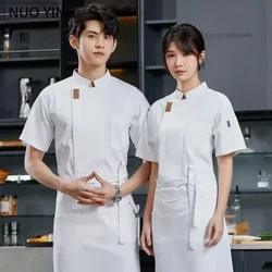 Jacket Chef d'Fhir Mná Muinchille Gearr Shirt Cook Bácús Bialann Waiter Éide Barr