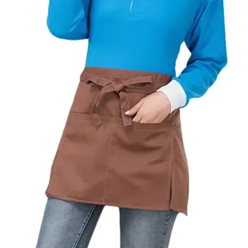 Küchenschürze für Männer und Frauen, einfarbig, halblange Schürze, angepasst mit Taschen, Stift für Server-Kellner, Dropshipping