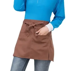 Fir Mná Bialann Cistine Apron Waist Dath Soladach Naprún Leathghearrtha Coigeartaithe Le Peann Pócaí le haghaidh Dropshipping Freastalaí Freastalaí