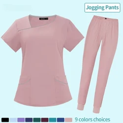 Bệnh viện nha khoa Phòng phẫu thuật Quần áo bảo hộ lao động Y tá Tẩy tế bào chết Phụ nữ Bộ Quần áo chải chuốt cho thú cưng Quần áo làm việc Thoáng khí Đồng phục y tế Phù hợp với