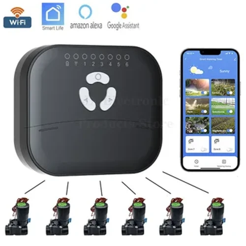 WiFi Smart Irrigation Controller Garden Sprinkler Controller Timer Control Σύστημα ποτίσματος 4/6 Zone Drip Garden
