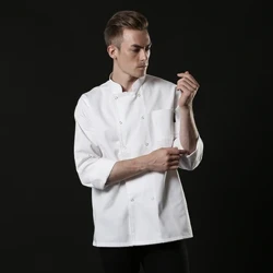 Långärmade kockjackor Unisex Restaurang Hotell Kockrock BagareKökskläder Kockkock Manlig Servitör Arbetsuniform Kvinna Man