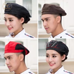 Breathable Chef Caps Cafe Bar Kelner Baret Restaurant Hotel Aarbechtskleedung Kichen Cook Baking Cap Männer Fraen Forward Cap Chef Uniform