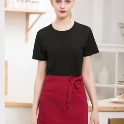 High Quality Hot Sale Chef Aprons Kitchen Hotel Coffee Shop Bakery Waiter Aprons with Pockets Cook Work Wear Chef Uniforms apron