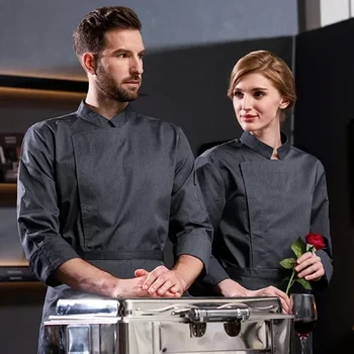 2024 Bagong Manggas Restaurant Uniform sa Kusina Chef Work Uniform Restaurant Waiter Work Uniform para sa Catering Chef