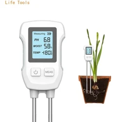 3-in-1 Soil Water Meter Ph Meter Temperature Moisture Monitor Berkebun Pertanian Uji Tanah