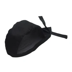 Breathable Mesh Catering Service Chef Kelner Uniform Cap Kachen Bäckerei BBQ Grill Restaurant Kach Aarbecht Hut fir Männer a Fraen