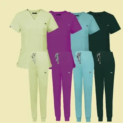 Comerț cu ridicata pentru sala de operație Scrub-uri pentru uniforme medicală Set de scrub-uri de lucru pentru spitale Rechizite medicale Asistentă Chirurgie dentară Costum Îmbrăcăminte de lucru