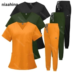 Comerț cu ridicata Seturi de îngrijire Stretch Salon de înfrumusețare Îmbrăcăminte de lucru Uniforme medicale chirurgicale Spitalul pentru animale de companie Scrubs pentru medic Costum Accesorii pentru asistentă